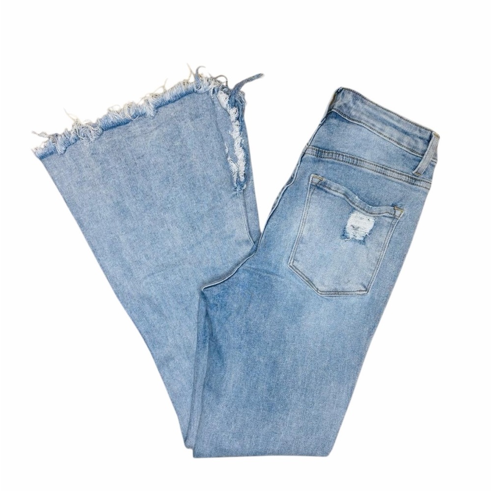 Light Blue Distressed m Jeans - Picture 2 of 3